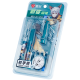 Set 2 stilouri plastic reincarcabile 14cm cu 4 rezerve albastre, scoala, scriere usoara Aihao